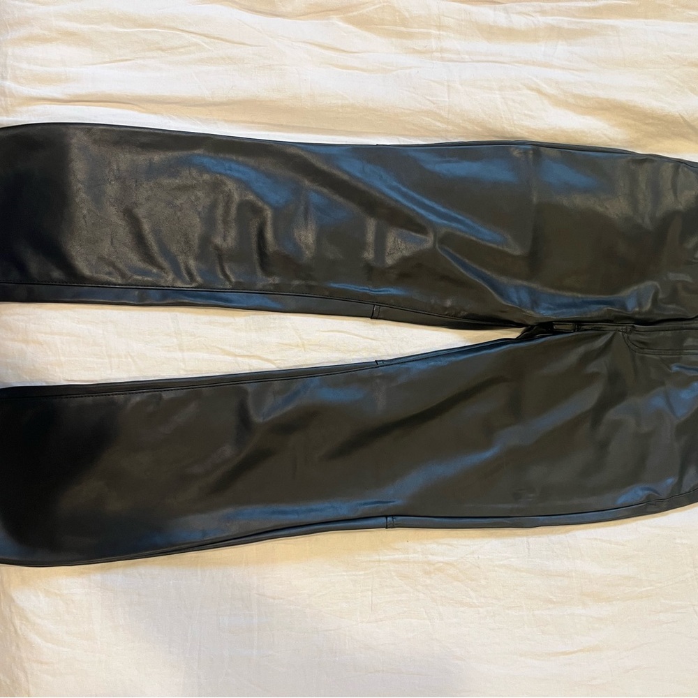 GAP Black Faux Leather Trousers